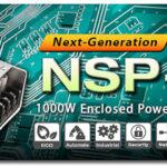 Serie NSP-1000: Fuente de alimentación compacta y de alta fiabilidad de última generación de 1000 W con PFC integrado.